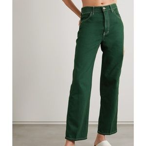 Reformation cowboy pants size 26 forest green
